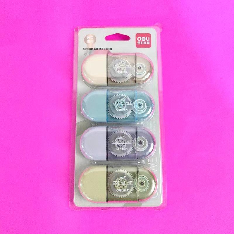 Deli Large Capacity Correction Tape Set for Students - High Visibility Stationery Supplies