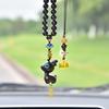 Sandalwood Deer Car Pendant: Cute Rearview Mirror Ornament for Men & Women