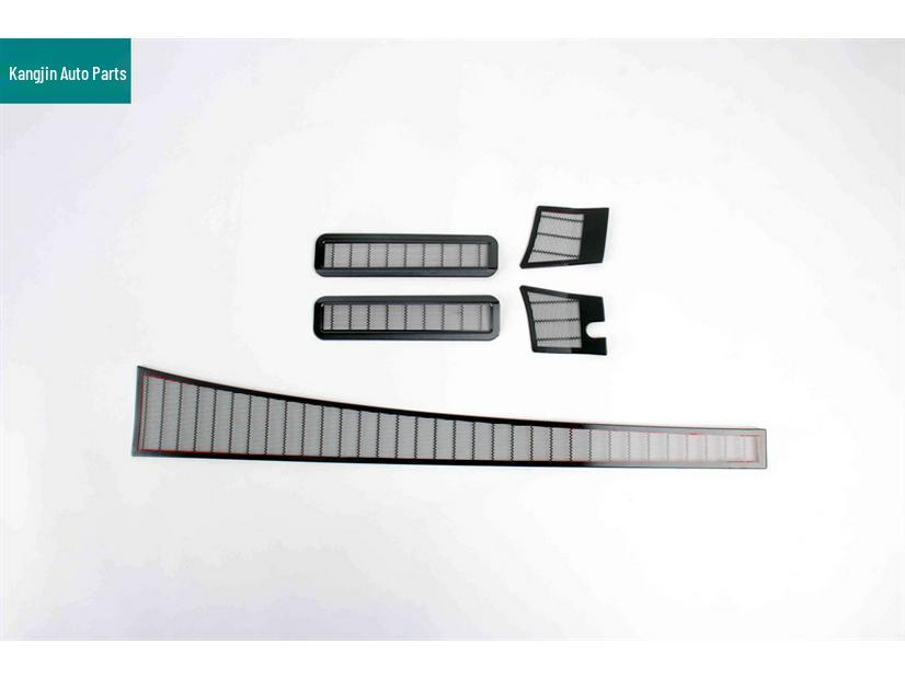Fits Denza 25 Models N9: Black Titanium Stainless Steel Front Panel & Speaker Grilles with Reading Light Cover.