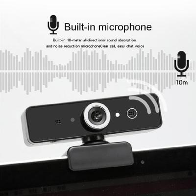 Webcam com Gancho Câmera para Transmissão ao Vivo 30fps Foco Manual com Microfone Câmera USB para PC Laptop Reunião de Conferência
