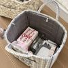 Floral Fabric Storage Basket With Foldable Handle For Home Organization And Gift Use