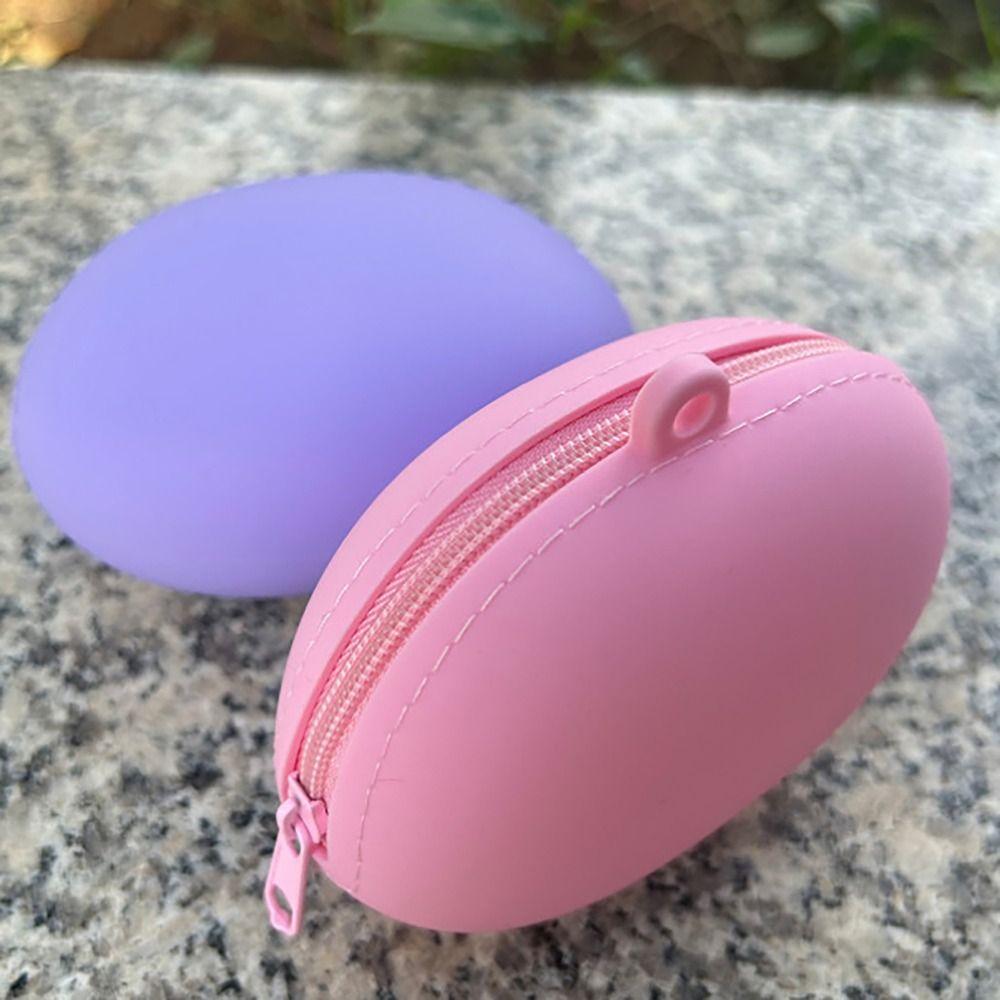 Zipper Travel Pouch Silicone Organizer Earphone Bag Portable Wallet Coin Purse  Women Girls