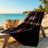 FC Bayern München Personalisierter Name Strandtuch Schnelltrocknend Weiche Mikrofaser Tragbar zum Schwimmen Strand Camping Reisen Strandzubehör Fitnessstudio