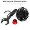 3 în 1 casetă bicicletă roată liberă instrument de îndepărtare a volantului cu lanț bici bicicletă casetă pinioane cheie instrument de reparare MTB