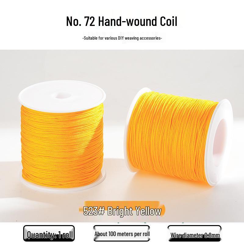 Mehrfarbig Nein. 72 Handgeflochtenes Perlenkordel-Set - Strapazierfähiges Knoten- & Armbandmaterial
