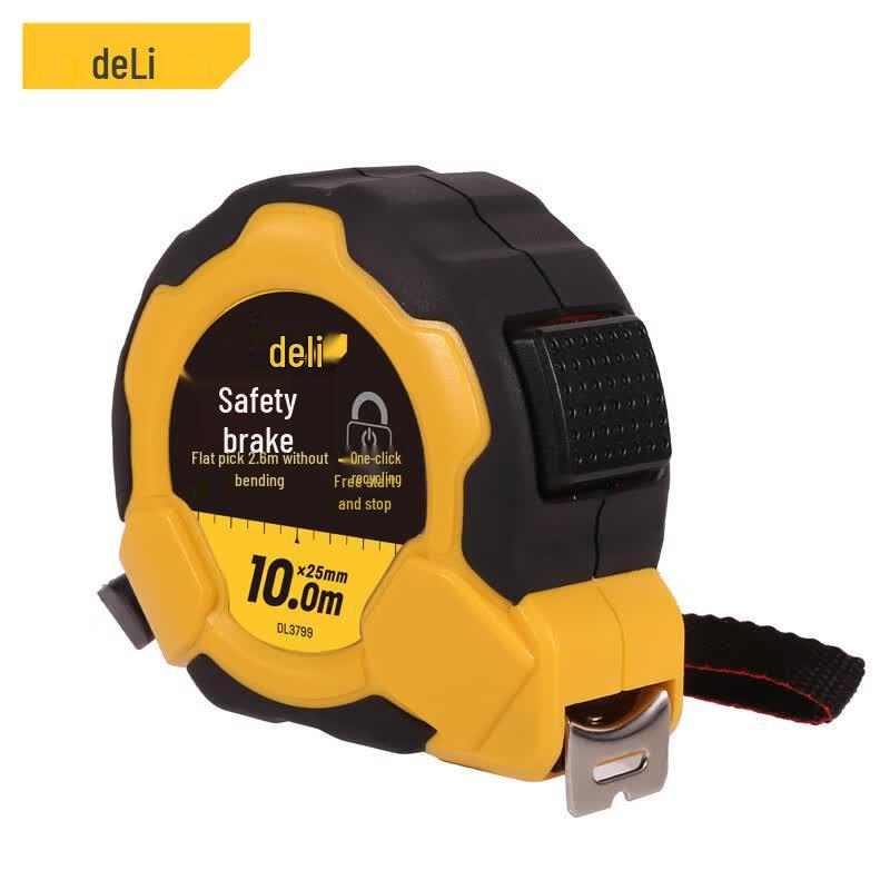 Deli 10m Self-Locking Steel Tape Measure