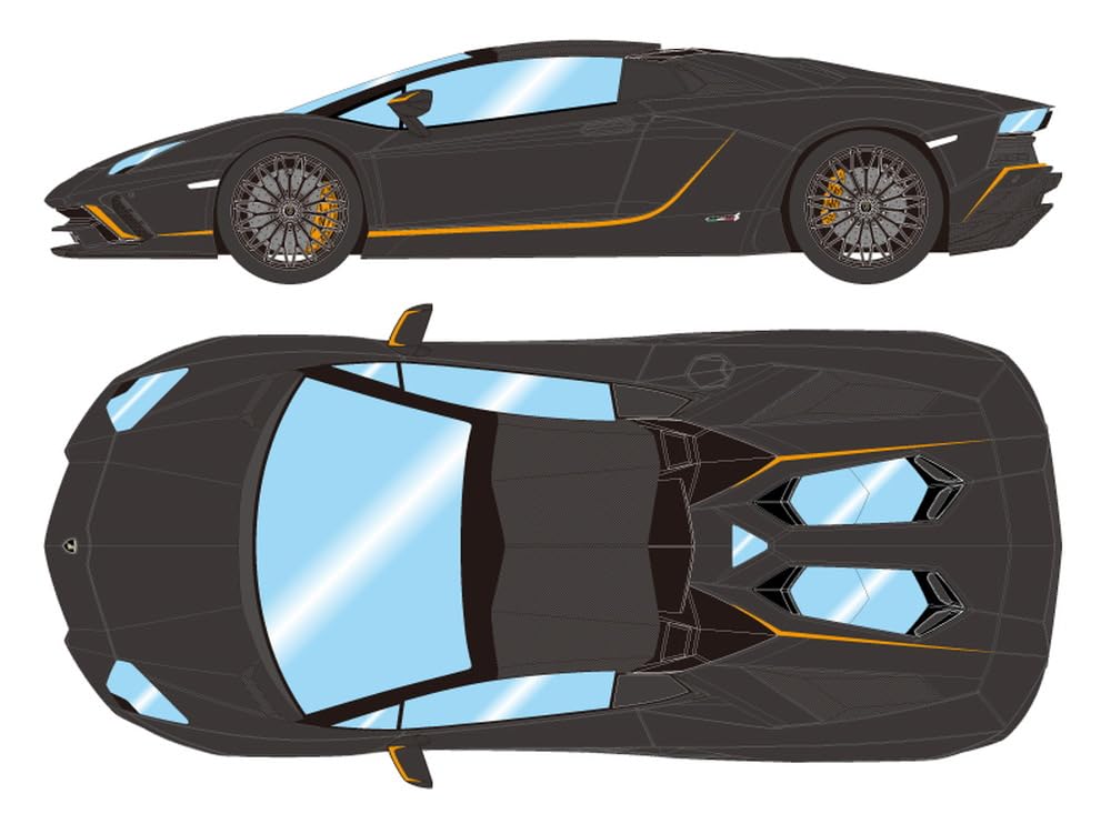 

EIDOLON COLLECTION Lamborghini Aventador S Roadster Japan Limited Edition 2021 Nero Stripe Готовая модель EM598B Make-Up 1/43 Pulso/Оранжевый