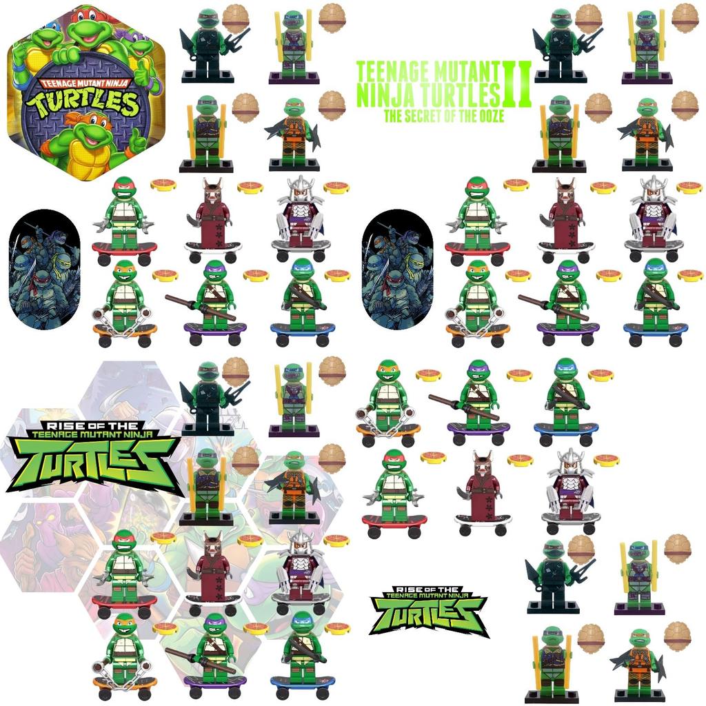 Ksz 723 Ninja Turtles Dafengqi Novelty Miniature Building Blocks Toy Abs Plastic Diy Export Type
