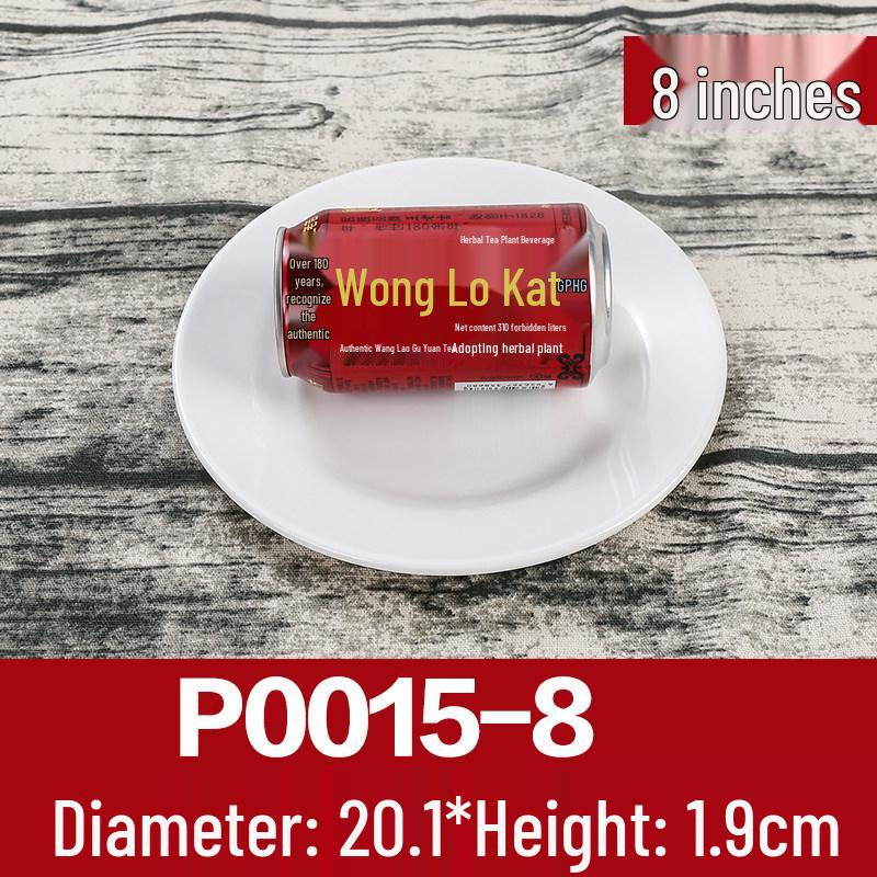 White Melamine Plastic Round Plate for Catering and Restaurant Dining