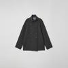 Salty Pebble Reversible Stripe Coat [Ash Blue]