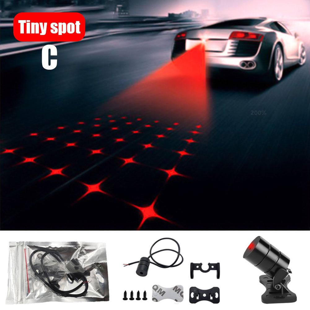 Motorcycle Laser Light Projector Taillight Fog Lamp Brake Signal Warning Light Motorcycle Car Safety Driving Decor Accessories