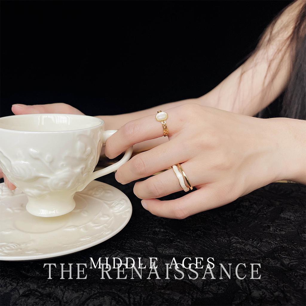 Легкое средневековое французское придворное кольцо для жизни, полое ретро кольцо на указательный палец
