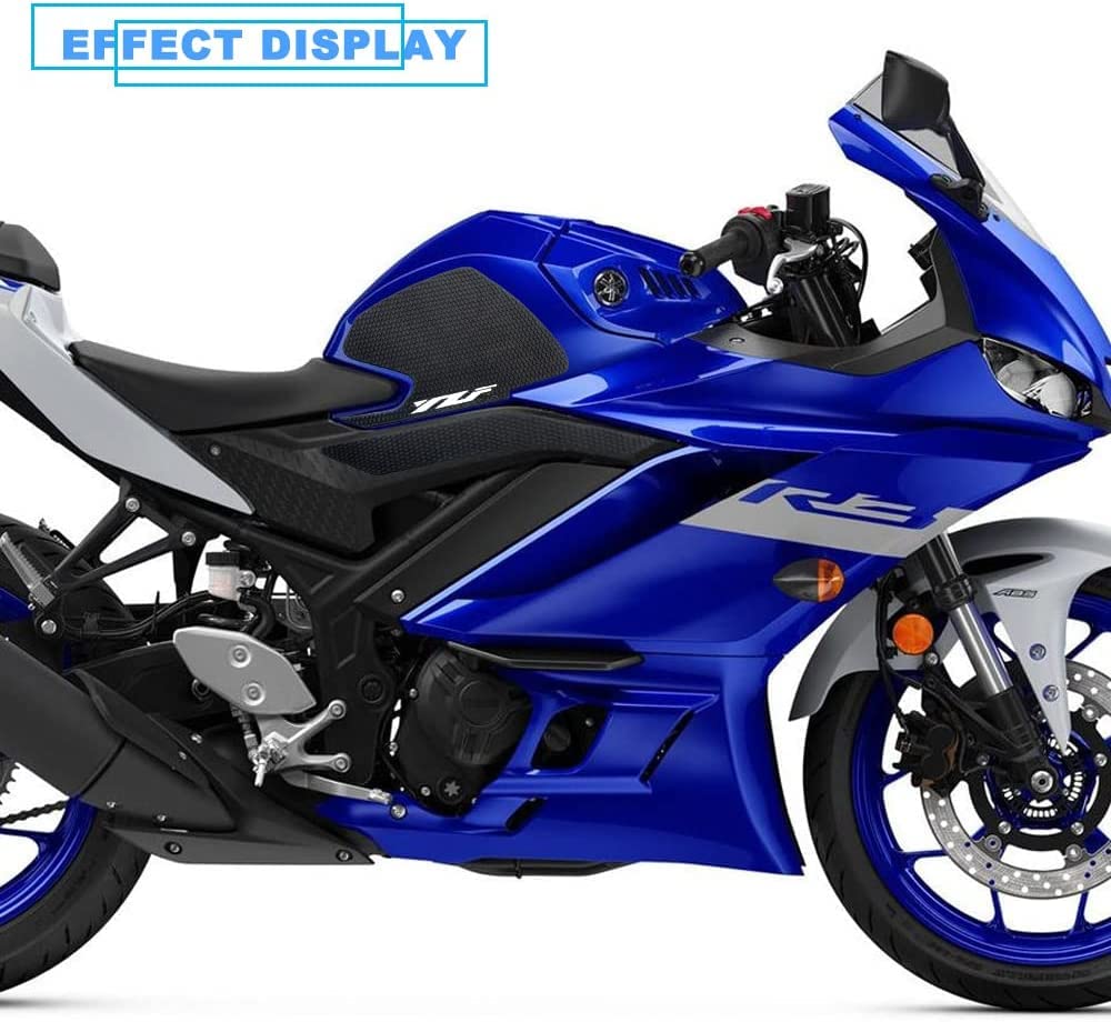 For YZF R3 2019-2022 2020 Motorcycle Accessories Side Fuel Tank Pad Protector Decal Gas Knee Pad Traction Pad Fuel Tank Pad