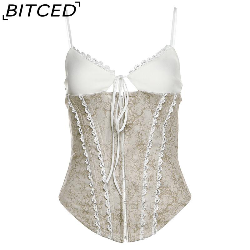 BITCED Spring Women's Solid-Color Slim-Fit Streetwear Fashion Halter Backless Tank Top