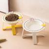 Anti Slip Cat Food Water Bowl Anti Vomiting Elevated Pet Feeder Bowl Ceramic Cat Bowl  Pet Supplies