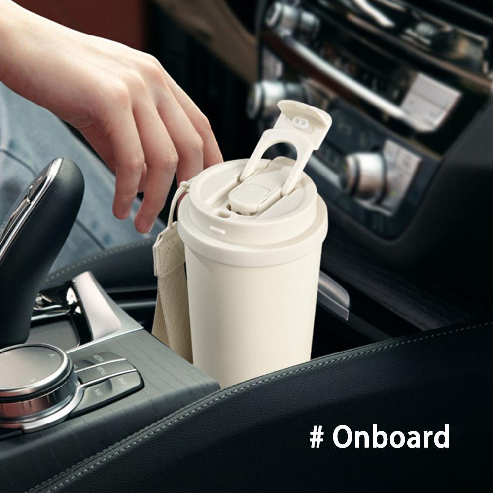 600ml Insulated Coffee Tumbler Double Wall Stainless Steel Thermos Flask with Lid Portable Travel Mug for Car School Gym