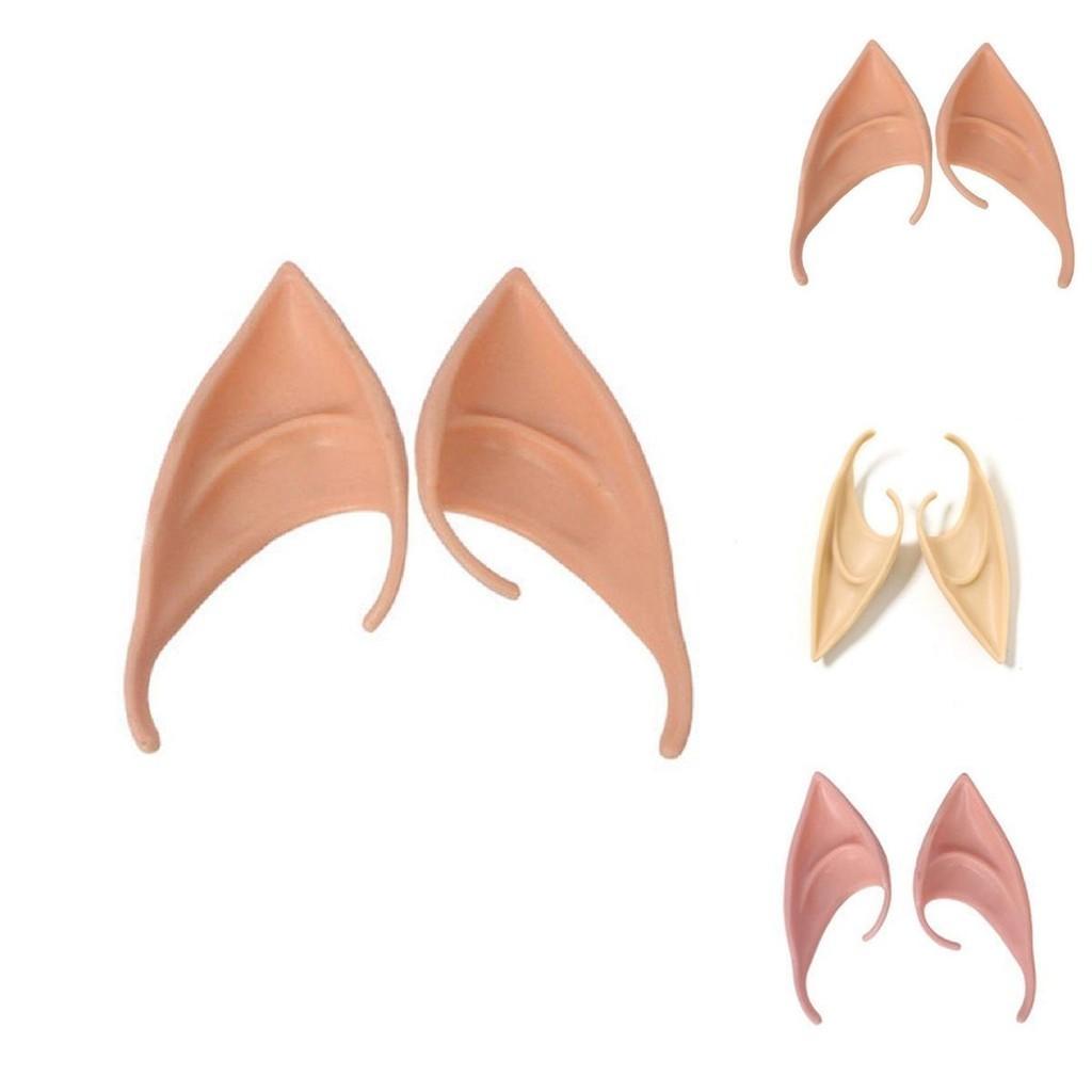 Realistic 2 Pairs Elf Ears Made Of Soft Rubber Latex For Fantasy Costume Parties