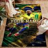 Poster Neymar Energy Tappetino Personalizzato con Nome per Corridoio, Stanze dei Giochi, Dormitorio, Sala Giochi, Tappeto Antiscivolo, Decorazione per Uffici, Regalo per Festival