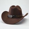 Autumn and winter European, American and western cowboy hats fashion woolen jazz hats men's and women's British fedora hats