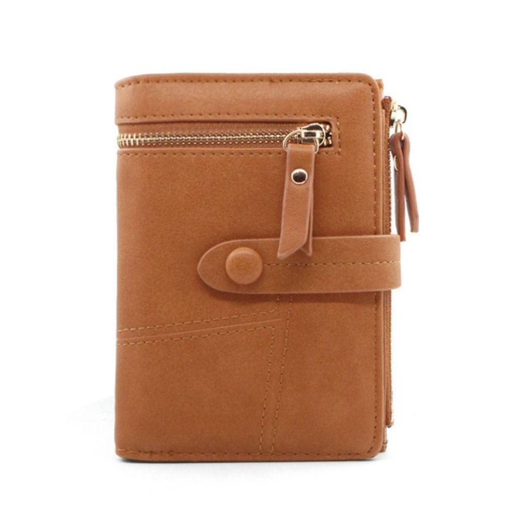Folding Short Women Wallets Waterproof PU Leather Coin Purse Classic Women Card Bag Outdoor