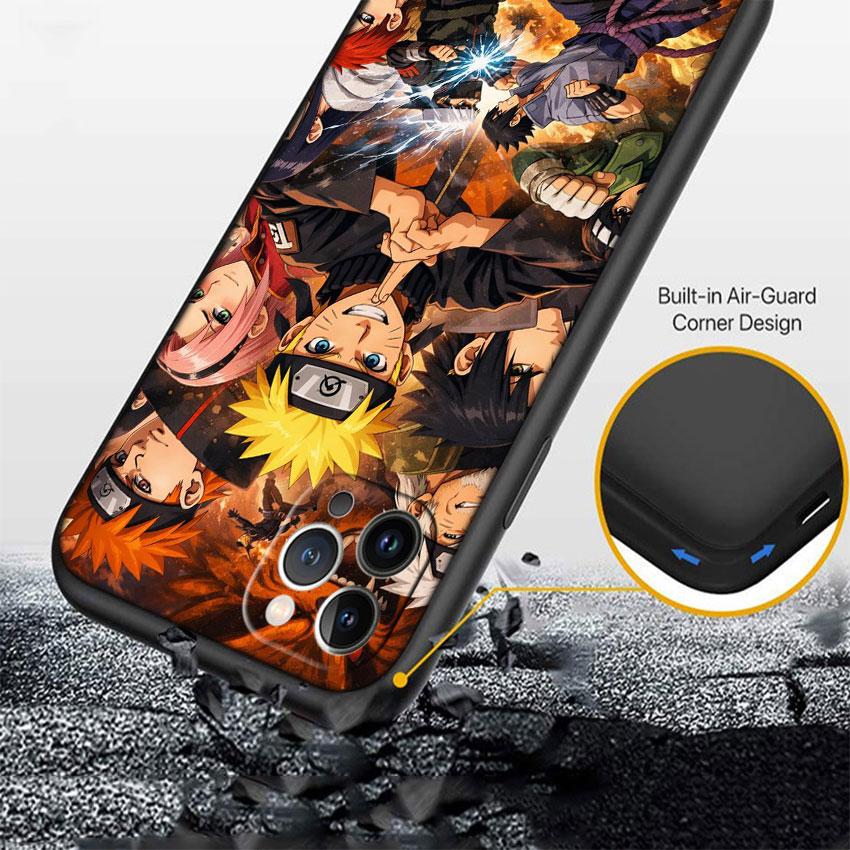 PP5 Anime Naruto Akatsuki Soft Shell Phone Case for Redmi Note 10 11 12 Pro Max 10S 10C 10T 11A 11S 12S 12C