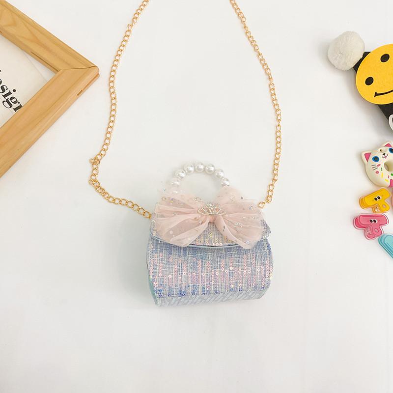 Adorable Mini Canvas Children's Crossbody Bag With Cute Bow And Chic Design