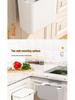 Large Wall-Mounted Kitchen Trash Bin with Sliding Lid for Food Waste