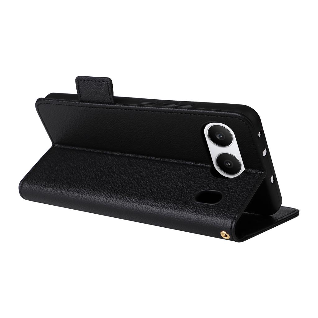 For OnePlus Nord 4 Case with Wrist Strap Litchi Texture PU Leather Wallet Phone Cover