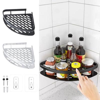 Aluminum Shower Storage Rack Holder No Drill Shampoo Storage Rack Holders  Bathroom