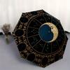 Celestial Moon Phase Astrology Chart Wall ArtUmbrella, Portable 3-Fold Compact Umbrella for Men & Women Gift