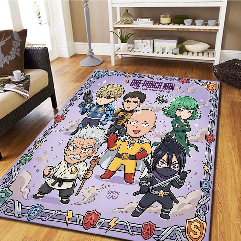 Tappeto per Soggiorno e Tappeto per Camera da Letto One-Punch Man, Tappetino Cool per Film e Tappetino Gioco per Pavimento - HE44