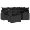 VidaXL 5 pièces ensemble de canapé de jardin avec coussins noir poly rotin 3348639