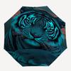 1pc Tiger, Wildlife Automatic Folding Umbrella - Compact Travel Umbrella with Auto Open/Close 8-Rib Heavy-Duty Shaft for Women/Men -l063
