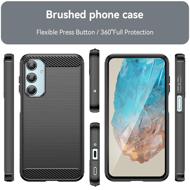 For Cover Samsung Galaxy M35 Case Samsung M35 Capas Shockproof Phone Bumper Back Armor TPU Soft Carbon Fiber Fundas Samsung M35