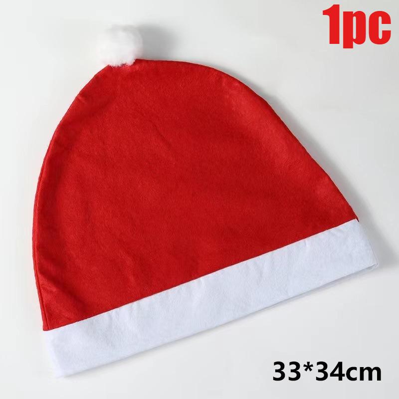 Santa Hat Car Decoration Christmas Car Seat Headrest Cover Seat Protection Christmas Ornaments Car Seat Accessories