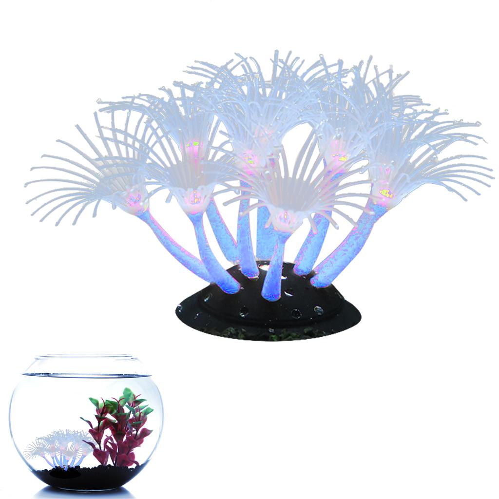 Silicone Glowing Coral Ornament Fish Tank Aquarium Artificial Plants Underwater Pets Supplies Aquatic Landscape Decorations