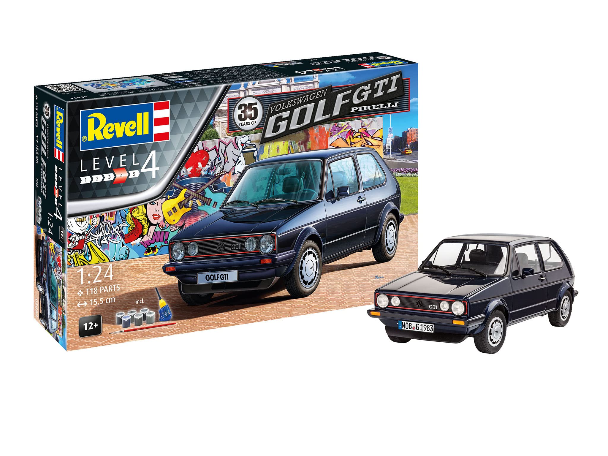 

VW Golf 1 GTI Pirelli Anniversary Plastic Model Kit 1/24 (35th Set)