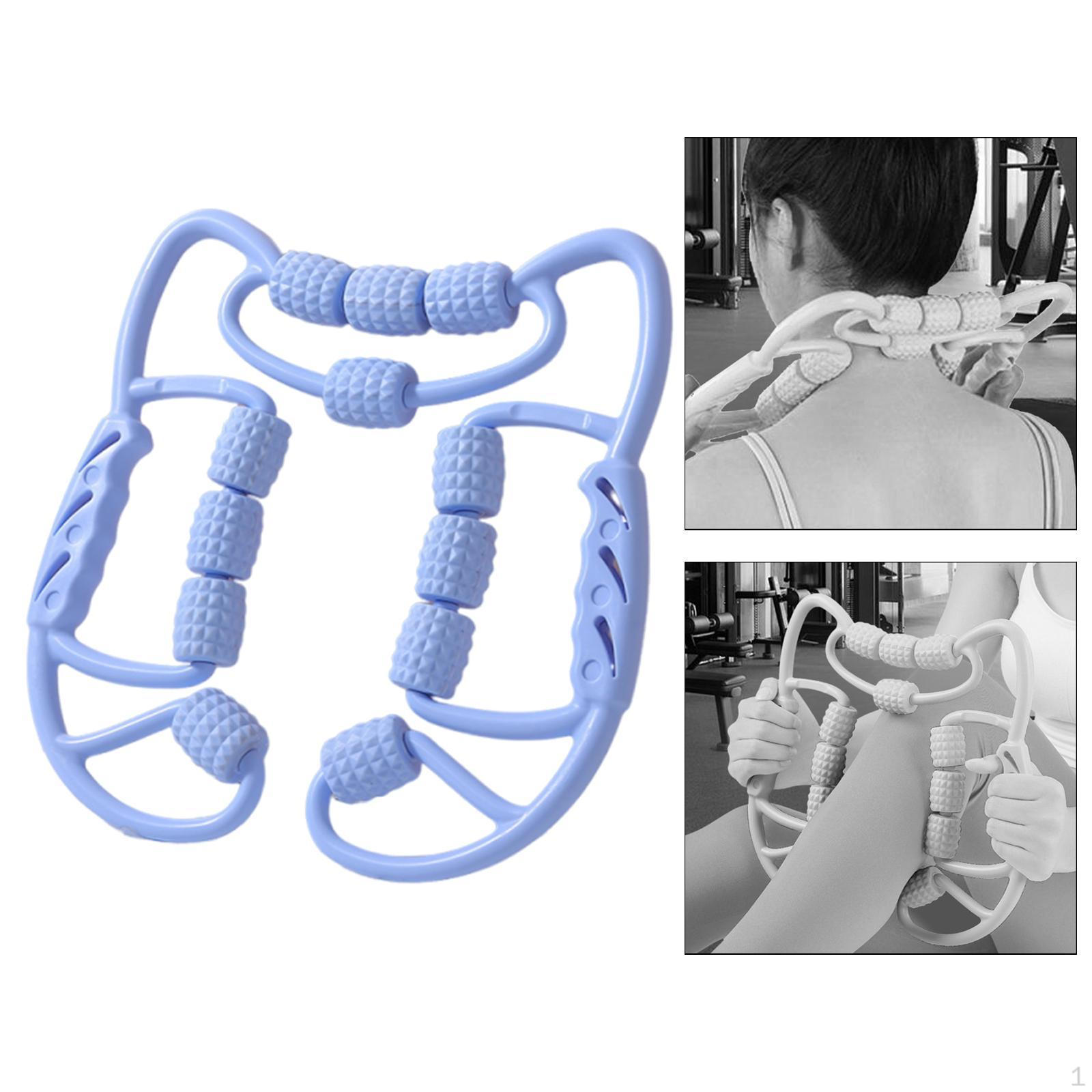 

Роликовый массажер для ног от целлюлита на бедрах, 12 колес, массажное оборудование, глубокий массаж тканей синий