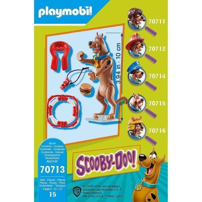 PLAYMOBIL - 70713 - SCOOBY-DOO Sauveteur des mers - Figurine de collection Scooby-Doo en tenue de sauveteur