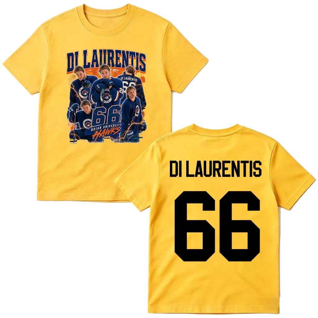 2026 Summer Unisex Vintage Top Fashion Tee Off Campus Di Laurentis 66 T-shirts Briar University Hockey T-shirt Gothic Cotton Oversized T-shirts