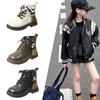 Boys and Girls Boots 2025 Autumn and Winter New Martin Boots Soft-soled Children's Princess Boots Short Boots Leather Boots High-top Classmates