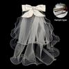 Short Headdress Bridal Wedding Photo Bow Headdress