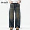 Mark Fairwhale Men's Retro Distressed Loose Straight-Leg Jeans