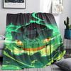 Pokémon  Ghost Bulbasaur Print Flannel Blanket,High Quality Comfortable for All Seasons,Home Decor,Warmth and Comfort,Perfect for Christmas Gifts