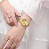 OPK Women's Elegant Simple Quartz Watch Waterproof Luminous Gold