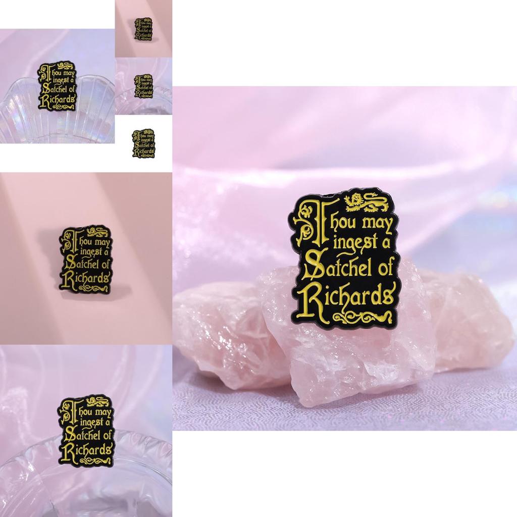 Unique Geometric Letter Badge Brooches Stylish Creative Enamel Pin Accessories Gift For All