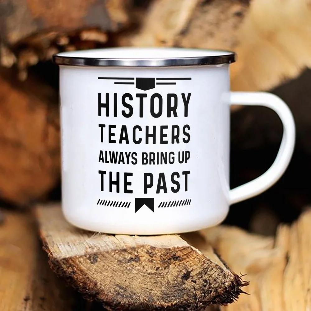 Musik Englisch Geschichtslehrer Drucktassen Weiß Emaille Heiße Schokolade Tasse Henkel Saft Trinkbecher Zuhause Büro Tasse Weihnachtsgeschenke