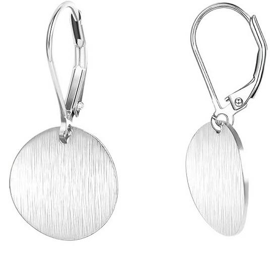 

Elegant Bi-Metal Circle Drop Earrings for Women - Gold & Silver