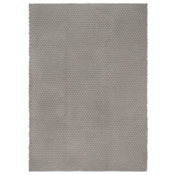 VidaXL Rectangular Rug Grey 160x230 Cm Cotton 345122