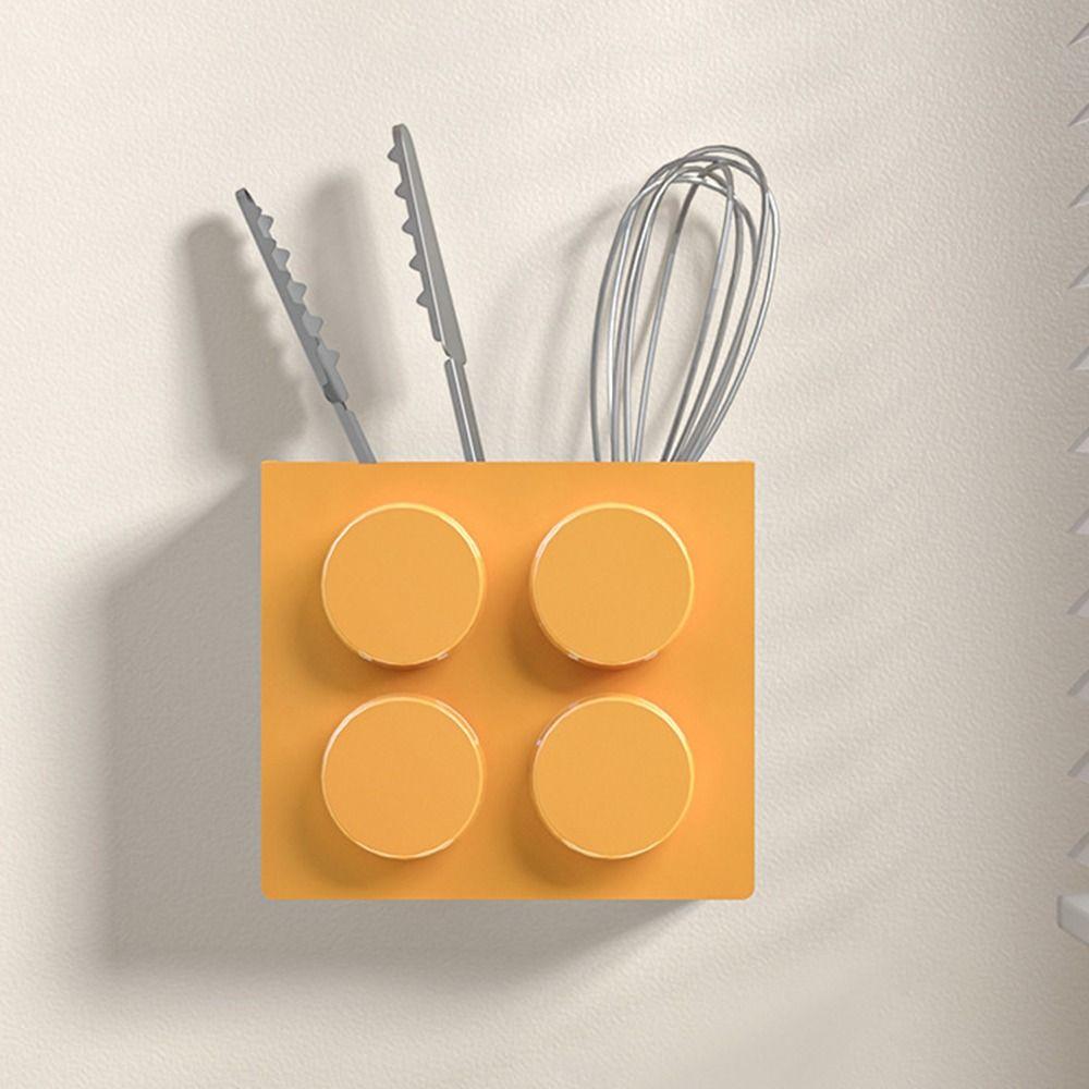 Plastic Refrigerator Magnet Storage Box Building Block Tableware Container Block Storage Box Multipurpose Punch-free
